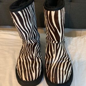 Zebra Ugg Boots size 10